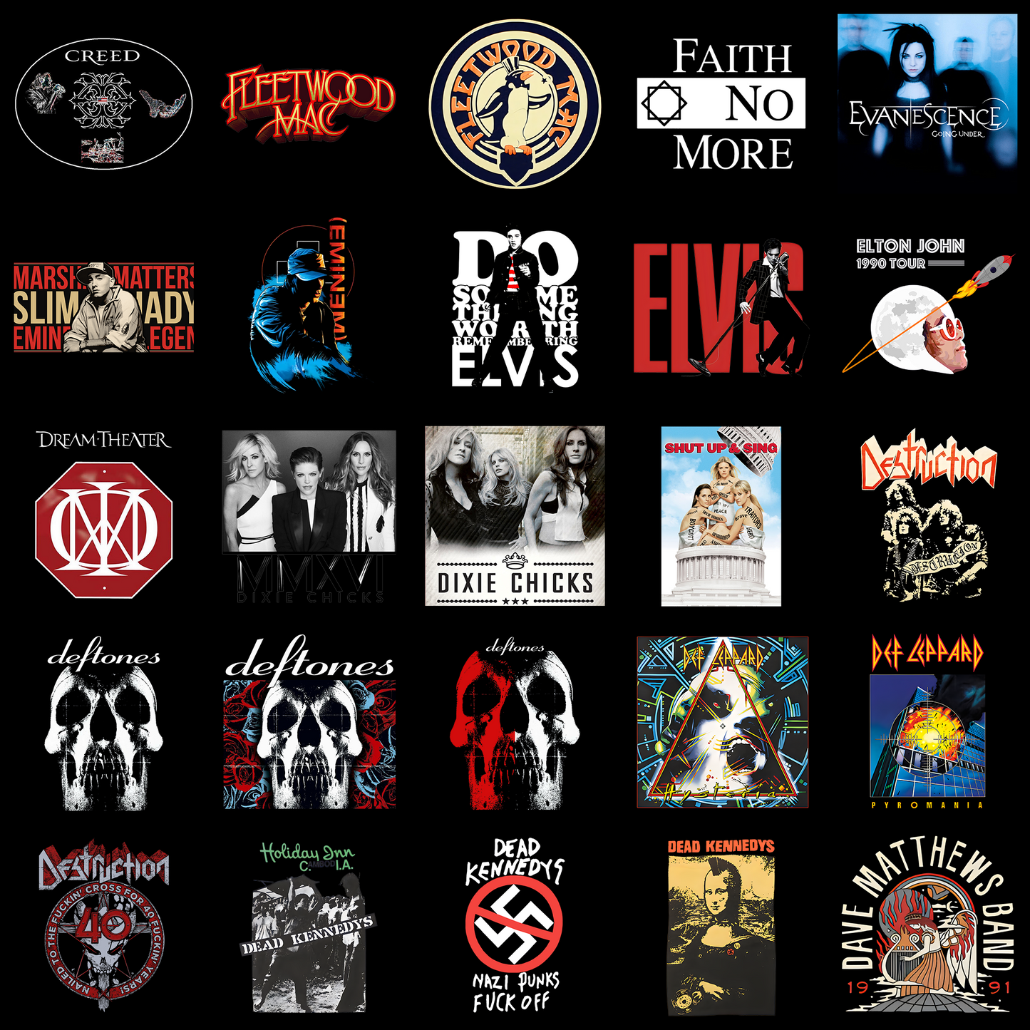 25 Alternative & Classic Band Artwork – Digital Art Collection