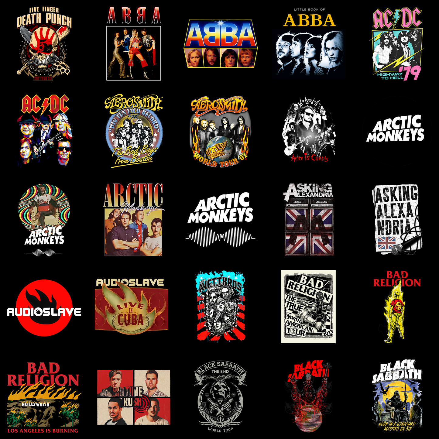Ultimate Rock Band Digital Artwork Collection – 25 Designs