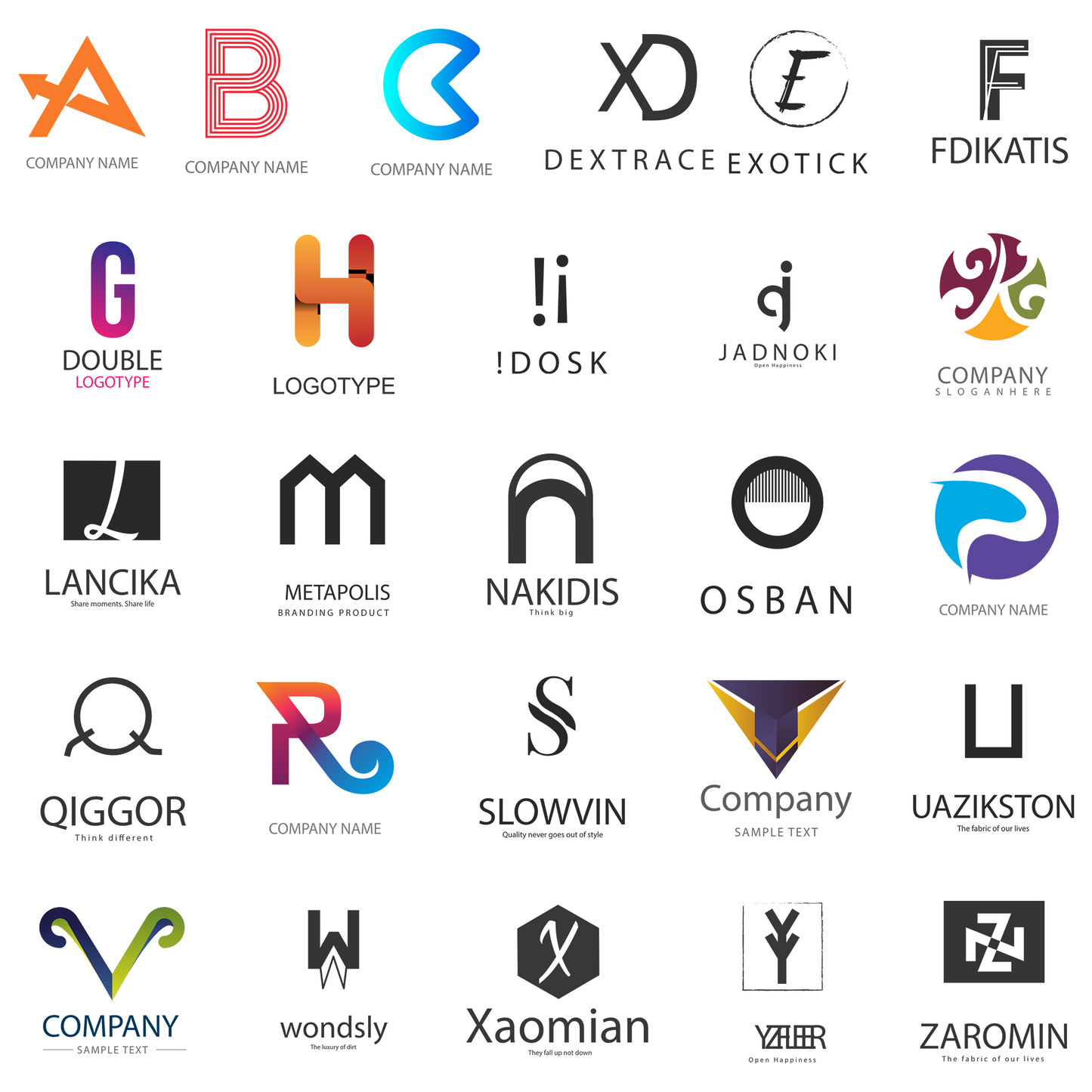 200++ A-Z Editable Business Logos Pack Series 3