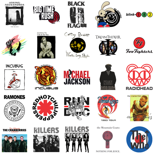 Top Quality Rock & Alternative Band 25 Artwork Bundle