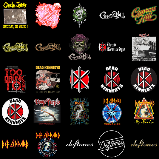 25 Punk & Rock Band Artworks โ High-Quality Digital Collection
