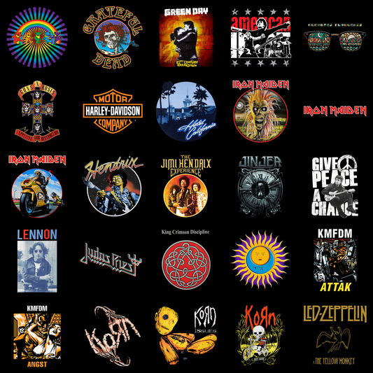 Top Rock & Metal Bands Artwork Set โ 25 Digital Files