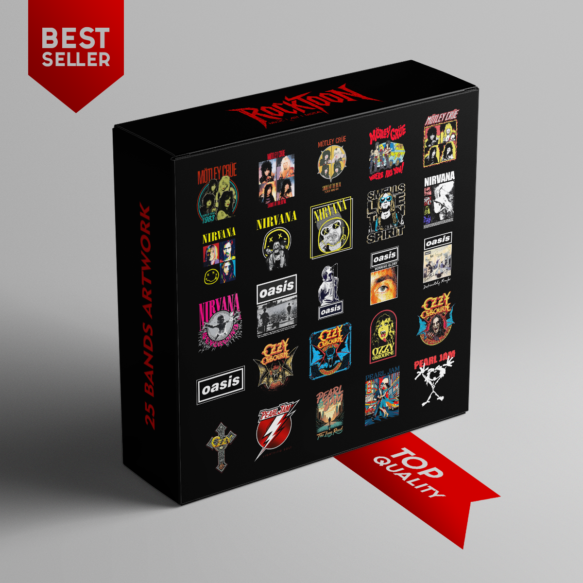 Pearl Jam, Ozzy Osbourne, Oasis – 25 Printable Rock Artwork