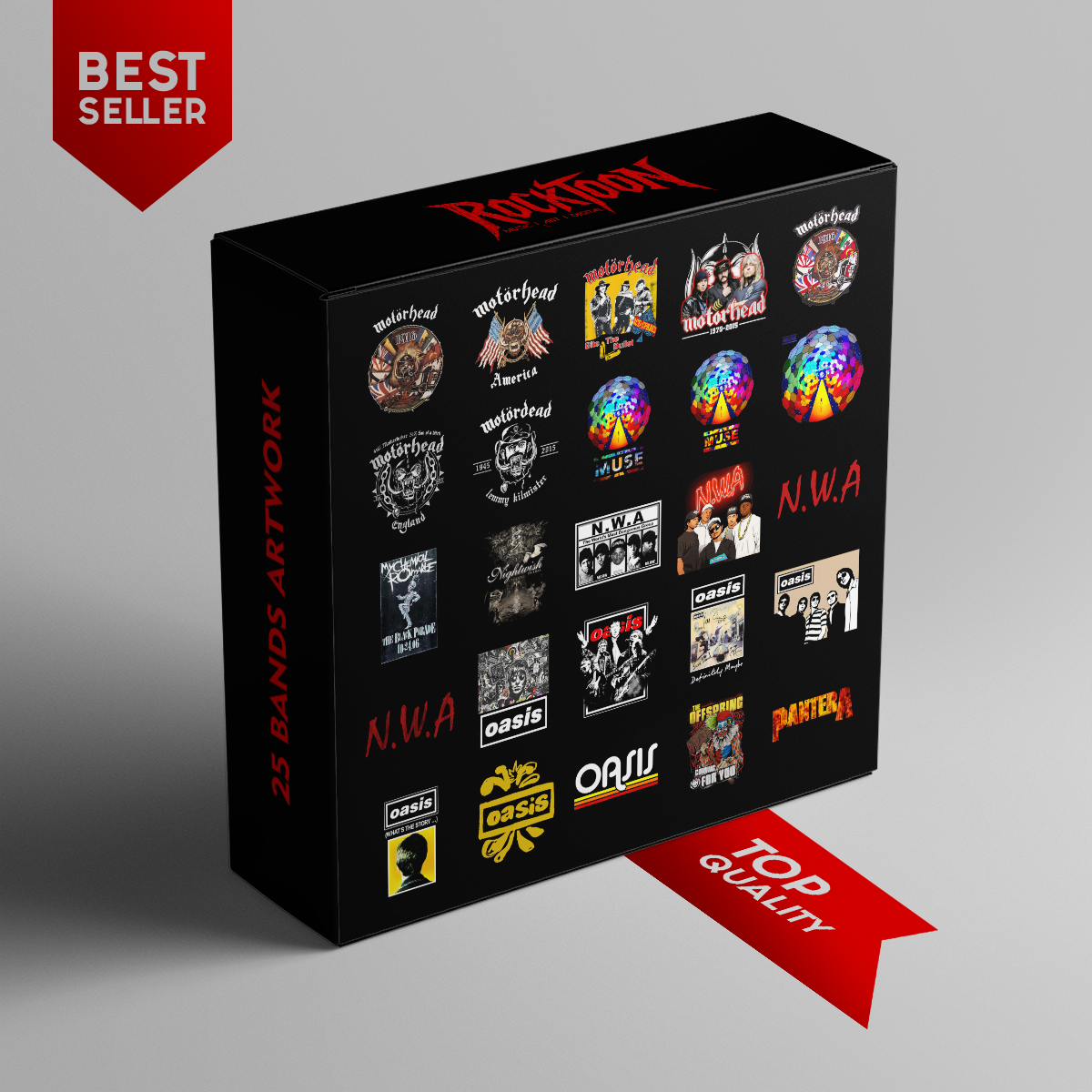 25 Iconic Rock & Rap Band Artworks – Premium Digital Collection