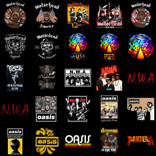 25 Iconic Rock & Rap Band Artworks – Premium Digital Collection