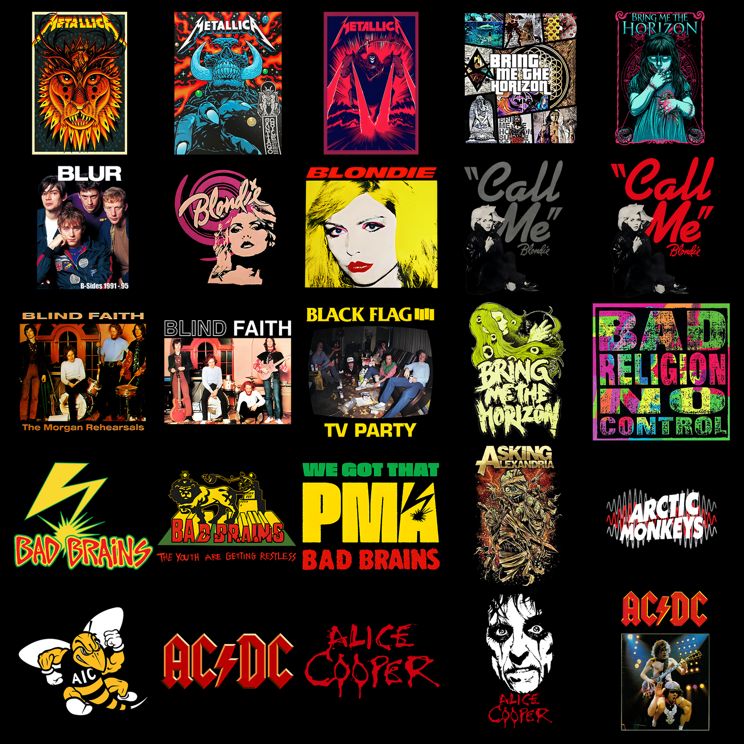 25 Iconic Band Digital Artworks – Premium Rock Collection