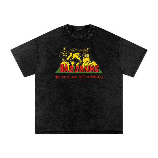 bad brains,punk rock,reggae,lion design,vintage band tee,live album shirt,hardcore punk,band merch, iconic band shirt,1980s music