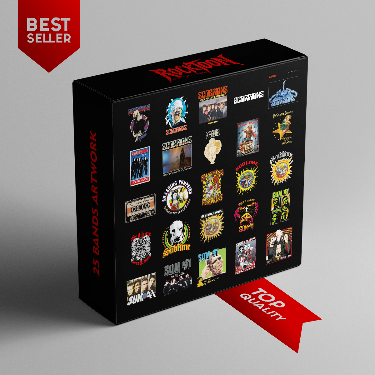 25 Trending Rock Band Artworks Bundle – High-Quality Digital Collection