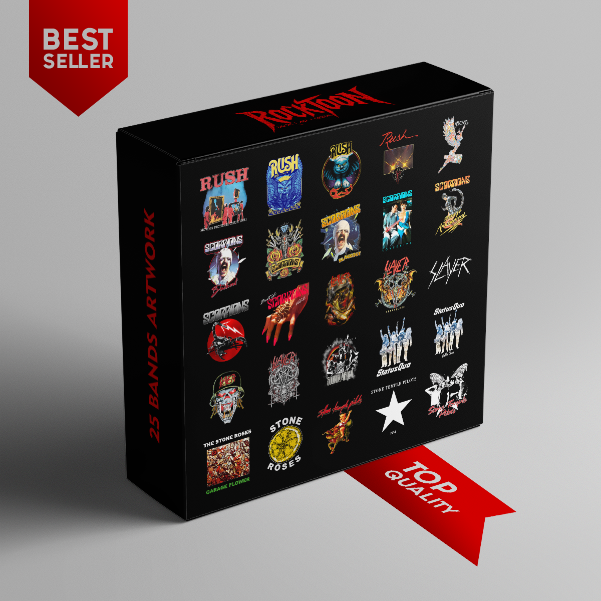 Heavy Rock 25 Digital PNG Files – For Music & Art Lovers