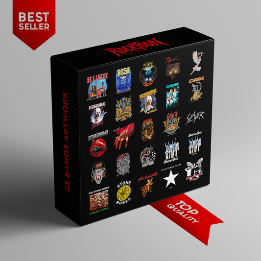 Heavy Rock 25 Digital PNG Files – For Music & Art Lovers