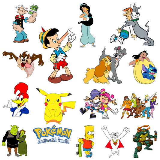 100+ Famous Cartoon TV – Printable Digital  Series 2