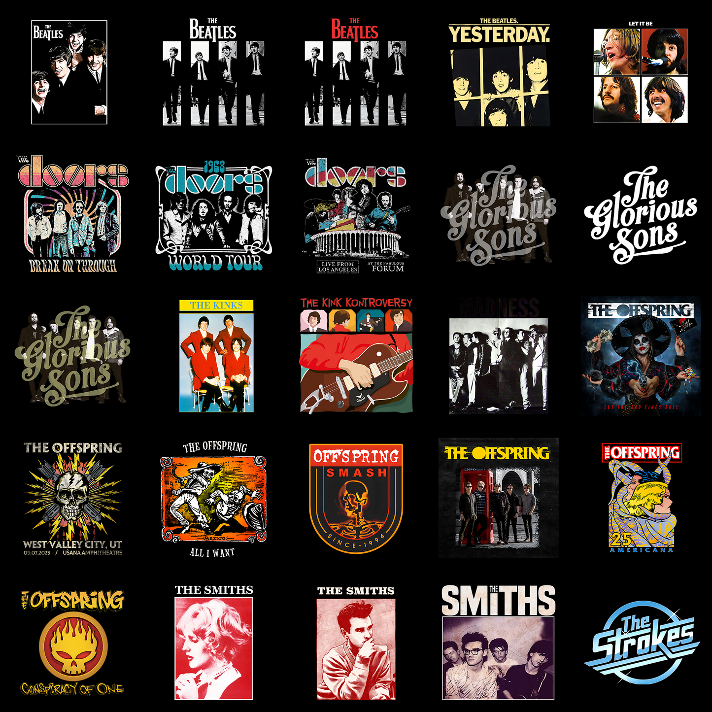 Ultimate 25 PNG Rock Band Artwork Files - Instant Download Pack
