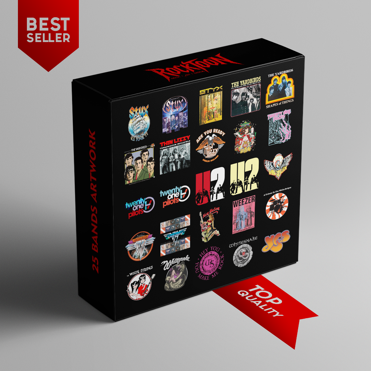 Vintage & Modern Rock Band Art Bundle - 25 High Quality PNG