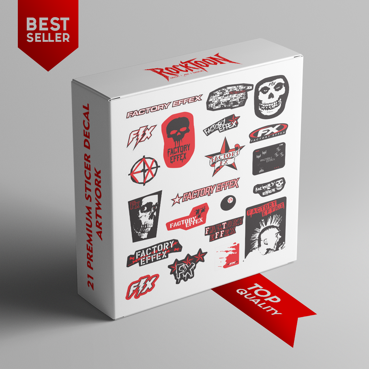 Factory EFFEX Style Sticker Set – 21 Cool Punk Rock Inspired Decals