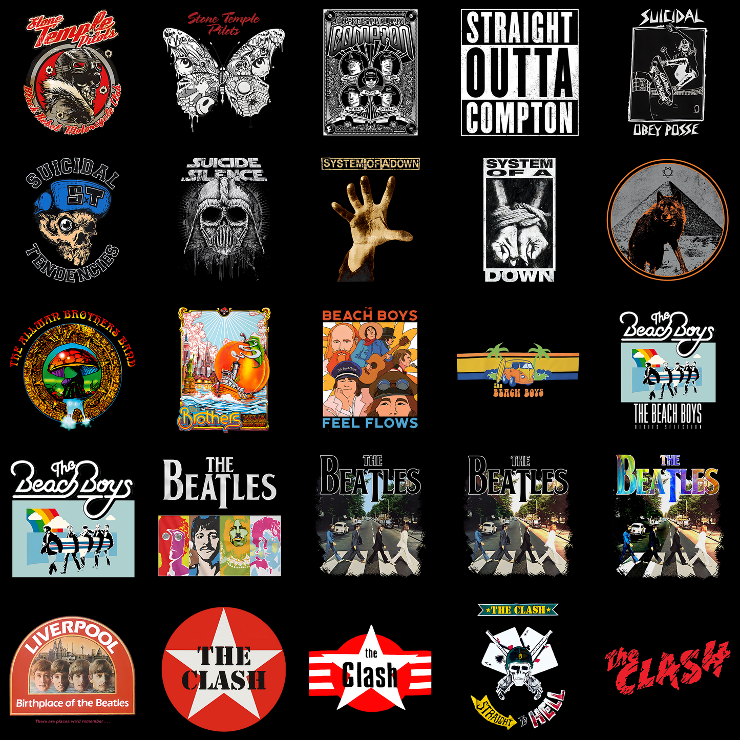Legendary 25 Band Artwork Set – Abbey Road, Compton & More