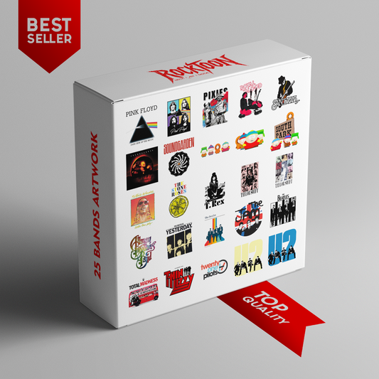 Famous Music Band Digital Art - 25 Files Instant Download