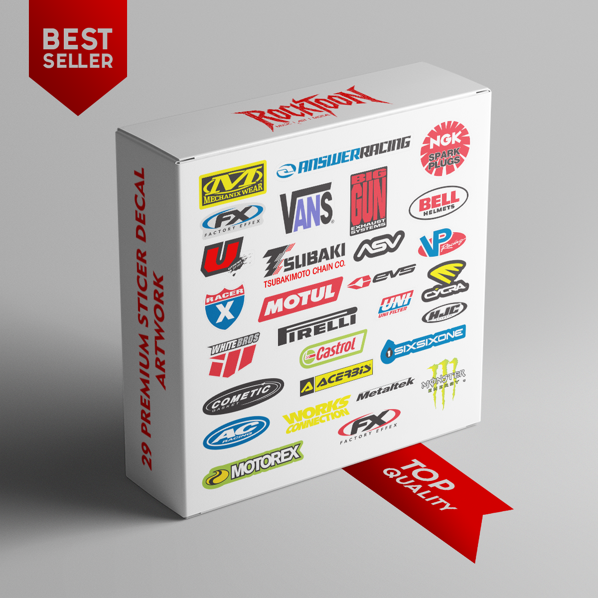 29 Motorbike Decals Vector Set – Racing & Gear Brand Logos