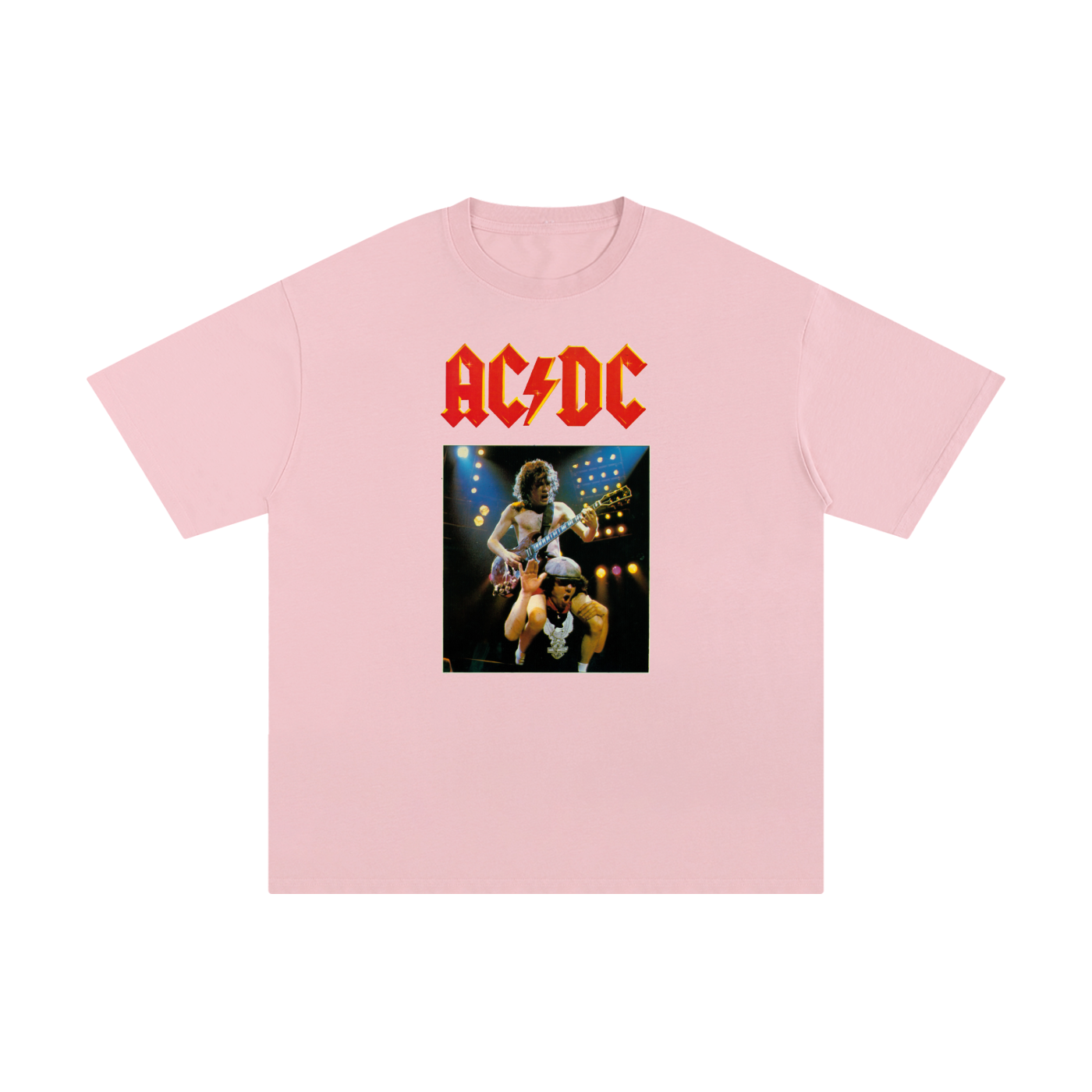ACDC poster, Angus Young, Bria,ACDC poster,Angus Young,Brian Johnson,ACDC stage shot,80s rock band,live rock concert,ACDC Merch,ACDC shirt,ACDC Vintage design