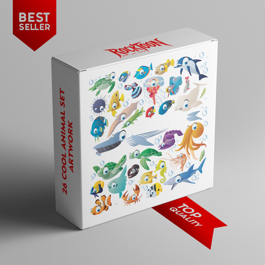 26 Cute Sea Animals Clipart – Cartoon Ocean Creatures