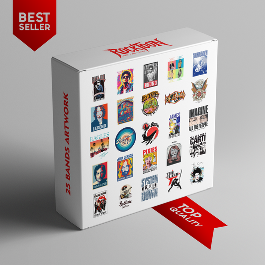 Rock Band Fan Art Posters - Instant Digital 25 PNG Product