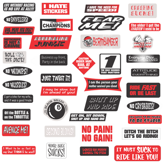 Funny & Savage Riding Quote Stickers – 40 Premium Editable Designs
