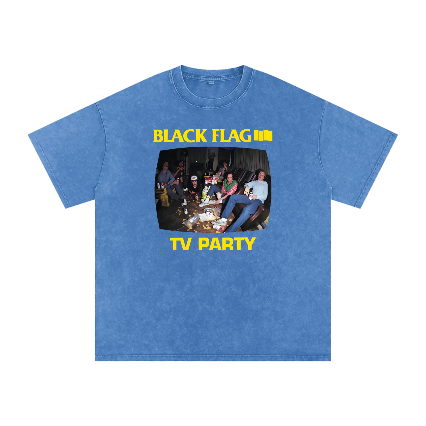 Black Flag,TV Party,punk rock,hardcore punk,vintage music,band merch,rock poster,80s punk,alternative rock,underground music