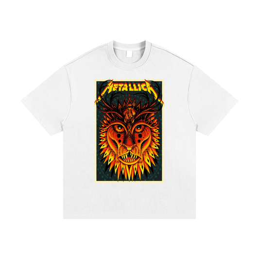 Metallica Psychedelic Lion Graphic Essential Heavyweight Cotton T-Shirt