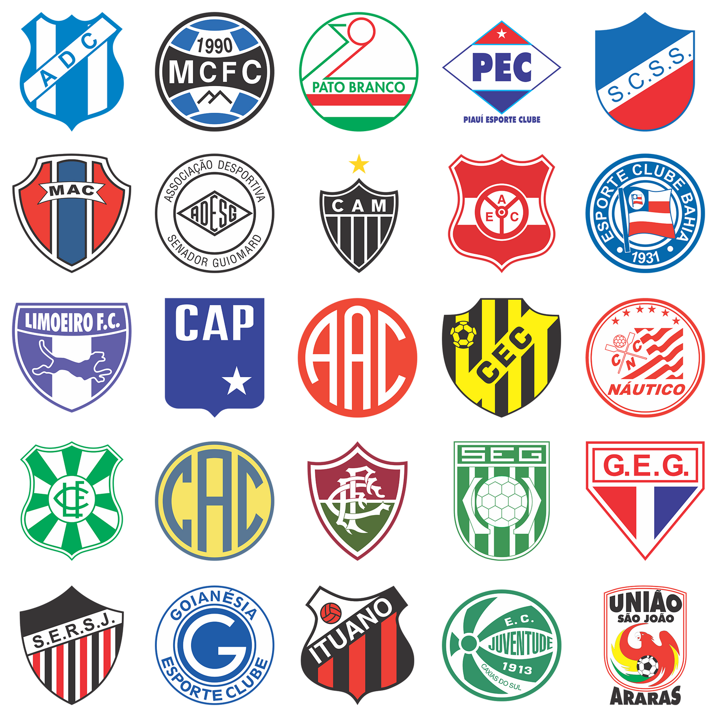 300+ Brazilian Football Club Logos – Digital Vector Collection