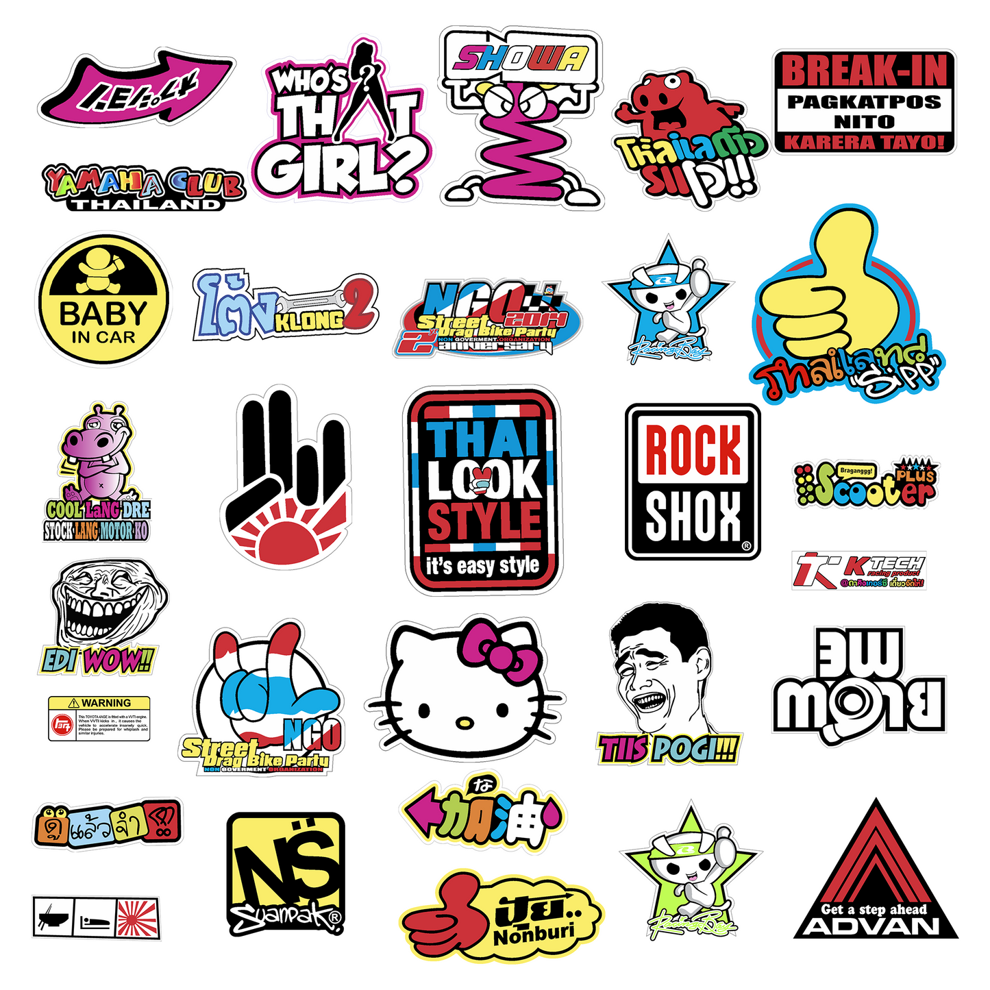 50++ Trendy Sticker Pack – Digital Street Style & Meme-Inspired Art Series 2