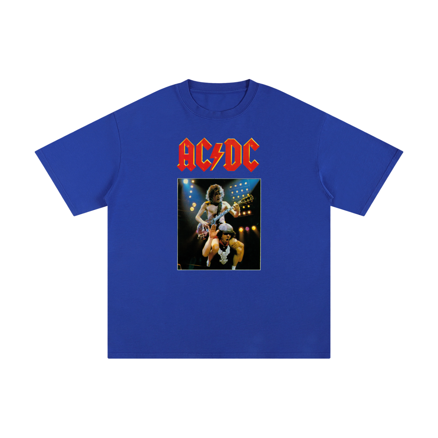 ACDC poster, Angus Young, Bria,ACDC poster,Angus Young,Brian Johnson,ACDC stage shot,80s rock band,live rock concert,ACDC Merch,ACDC shirt,ACDC Vintage design