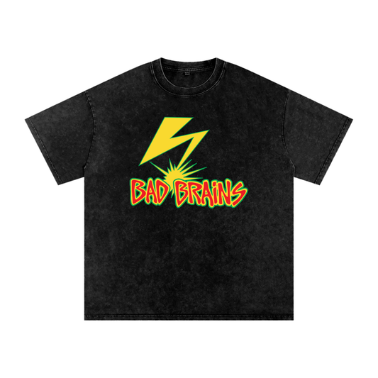 bad brains,lightning bolt,punk rock,band logo,reggae punk,music apparel,debut album,rock merch,band t-shirt,vintage shirt