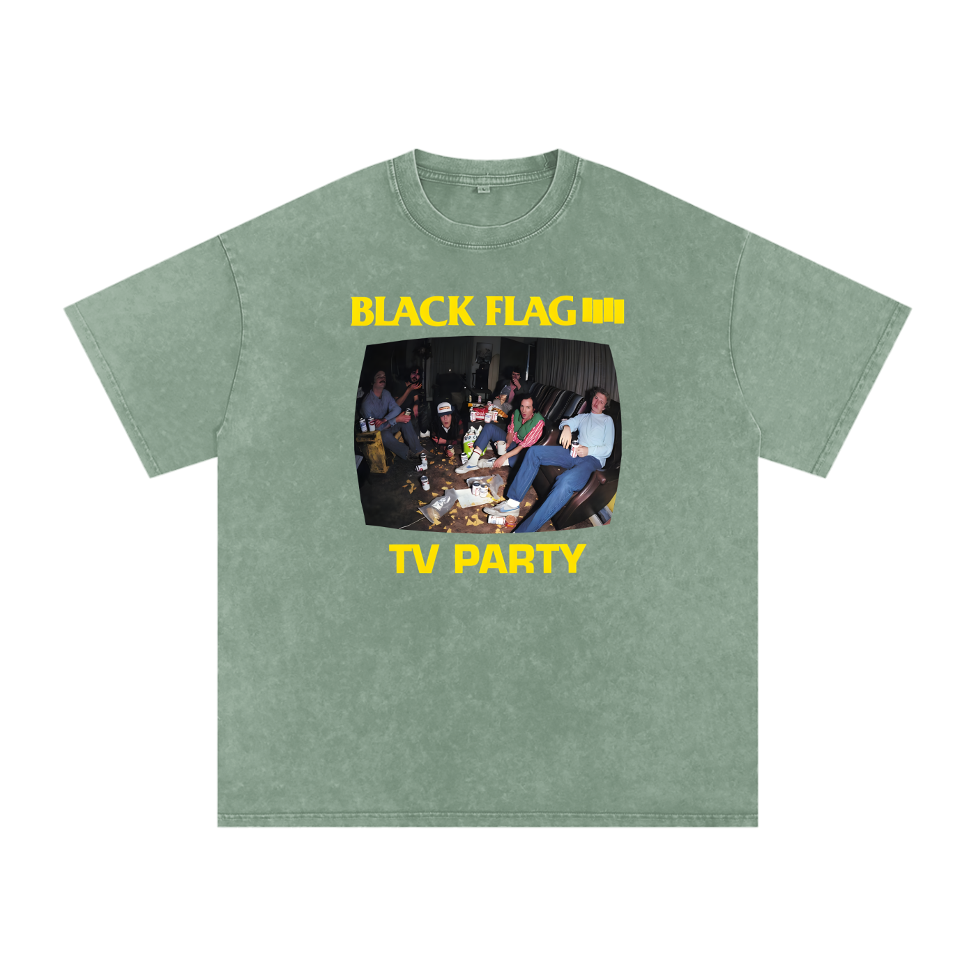 Black Flag,TV Party,punk rock,hardcore punk,vintage music,band merch,rock poster,80s punk,alternative rock,underground music