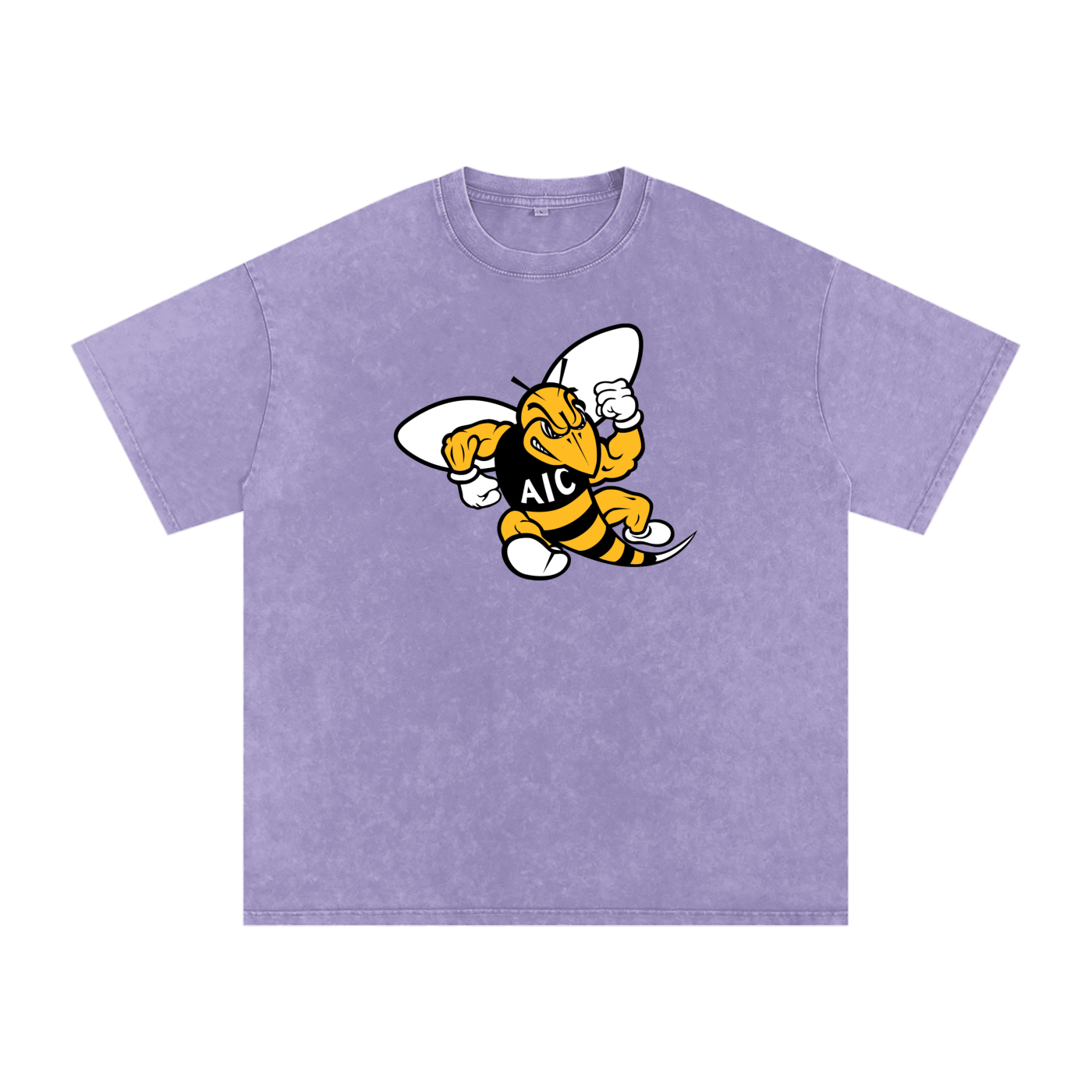 AIC t shirt, Yellow Jackets sh,Yellow Jackets shirt,hornet mascot tee,cartoon hornet graphic,yellow jackets,bee logo,fierce hornet,buzzing insect,yellow black design,powerful wasp
