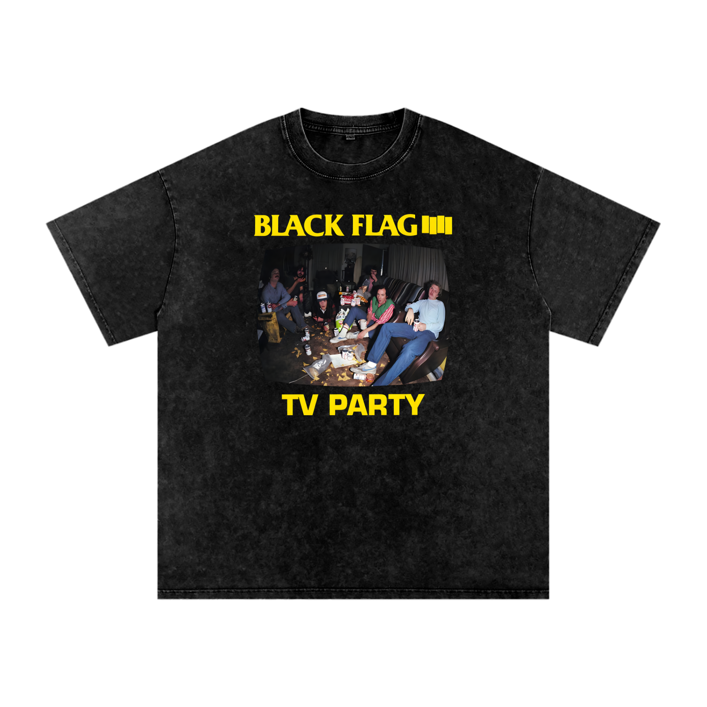 Black Flag,TV Party,punk rock,hardcore punk,vintage music,band merch,rock poster,80s punk,alternative rock,underground music