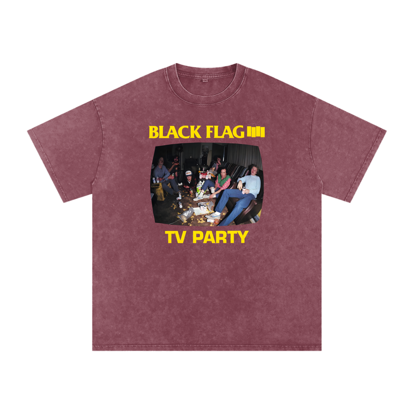 Black Flag,TV Party,punk rock,hardcore punk,vintage music,band merch,rock poster,80s punk,alternative rock,underground music